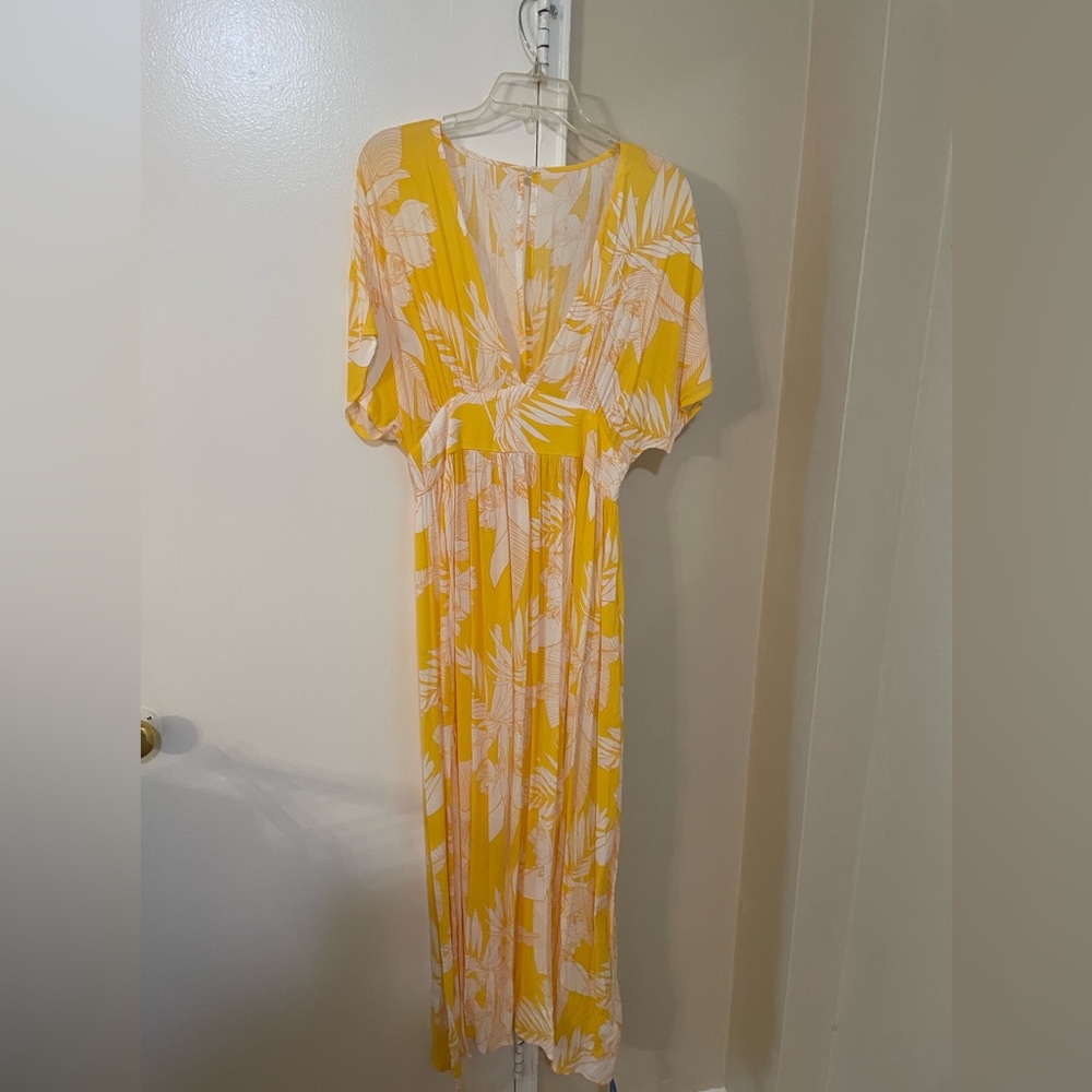 Yellow Floral Maxi Dress NWT